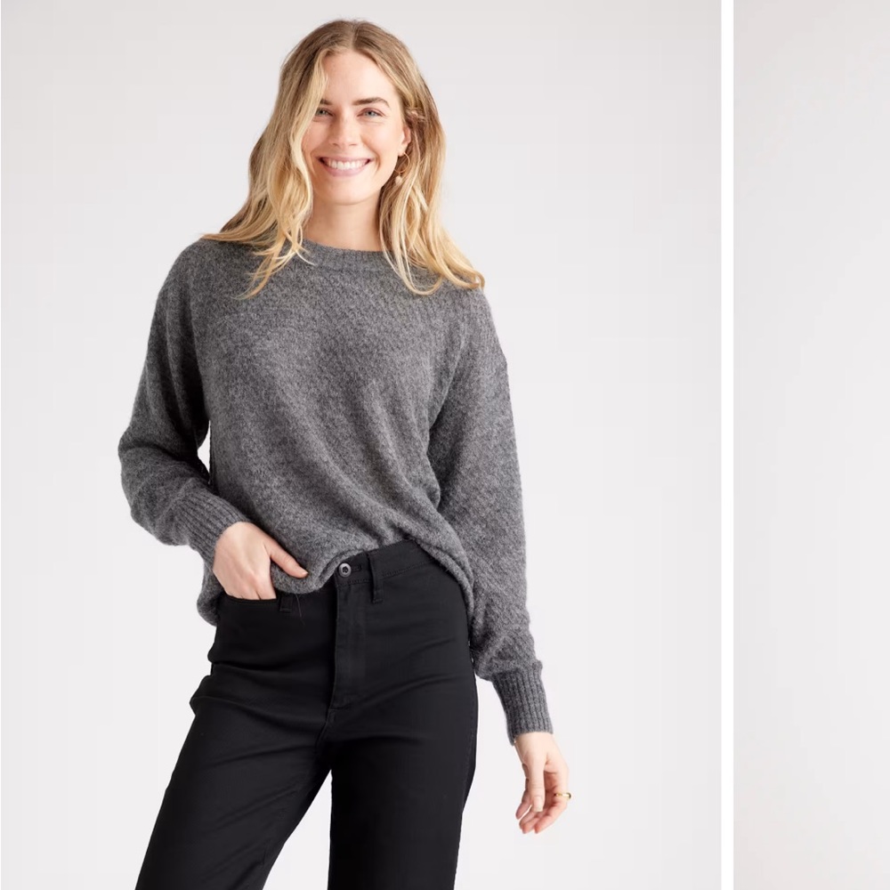 Quince Gray Women's Crew Neck Sweater